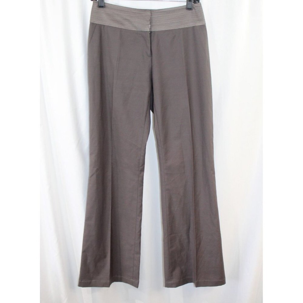 Cache Womens Brown Taupe Wide Leg Dress Pants 0